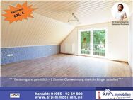 ***Geräumig, gemütlich und zu sofort frei*** Charmante 2-Zimmer-Oberwohnung im Zentrum von Börger - Börger