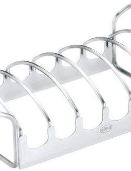 RÖSLE Sparerib-Halter 25087, Aufsatz zur Zubereitung von Spareribs, Bratenkorb, Edelstahl