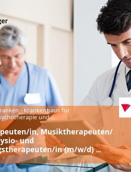 Ergotherapeuten/in, Musiktherapeuten/ in oder Physio- und Bewegungstherapeuten/in (m/w/d) für die Leitung der Komplementären Therapien - Werneck