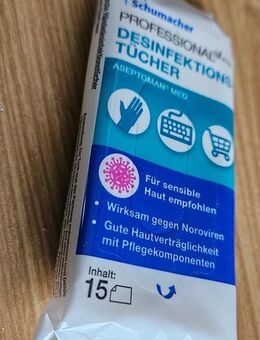 f23) 15 Desinfektionstücher Professional ; Reinigungstücher ; Händereinigungstücher ; Dr. Schuhmacher - Garbsen