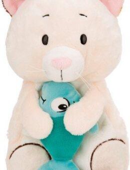 Nici Wärmflasche Homies GREEN, Glückskatze & Fisch, 30 cm, 2in1 - weiches Kuscheltier & Wärmflasche in einem