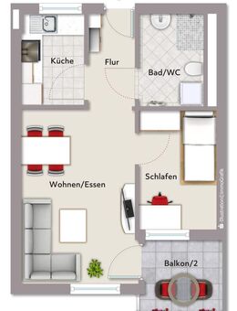 Betreutes Wohnen im 2 Zimmer-Apartment - Waldenbuch