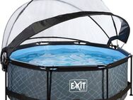 EXIT Framepool inkl. multifunktionaler Abdeckung (Set, 3-tlg), ØxH: 244x76 cm, mit Kartuschenfilter und Abdeckung