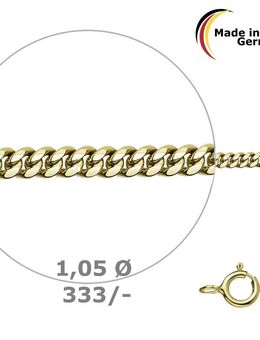 1 zarte Panzerkette, ca. 1,05 mm, echt Gelbgold 333/- 8k., ca. 42 cm, Federring, - Essen