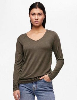 pieces V-Shirt PCBILLO LS V-NECK LUREX STRIPES NOOS