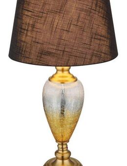 GLOBO LIGHTING Tischleuchte LEILA, ohne Leuchtmittel, Design Tischlampe, Wohnzimmer, Schlafzimmer, Flur, Textilschirm