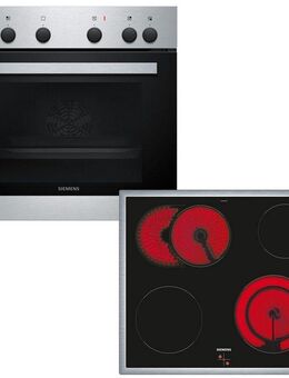 SIEMENS Elektro-Herd-Set iQ100 EQ110KA2EE, mit Teleskopauszug nachrüstbar