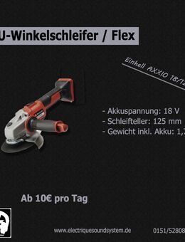 [VERMIETUNG] Akku-Winkelschleifer / Flex Einhell - Magdeburg