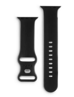 Hama Smartwatch-Armband Armband für Apple Watch 10, Apple Watch 9, Apple Watch 8, SE/7/6/5/4, 40 mm, 42 mm, Silikon, Druckknopf, Apple Watch 10, 7, 6, 5, 4, 3, 2, 1