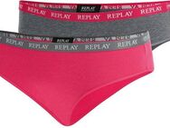 Replay Bikinislip LADY SLIP Style 1 T/C 2pcs waterfall pack (Packung, 2er) mit Logoschriftzug
