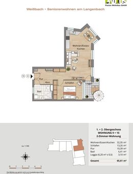 Whg. 9 - schöne 2-Zi-Whg. im 1.OG mit Loggia - Tag der Offenen Tür am 29.11.2025 - 13-16 Uhr - Weißbach (Baden-Württemberg)