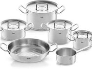 Fissler Topf-Set Original-Profi Collection, Edelstahl 18/10 (Set, 6-tlg., Kochtopf 16/20/24cm, Bratentopf 20cm, Kasserolle 16cm, Pfanne 28cm), induktionsgeeignet, Metalldeckelausführung, Made in Germany