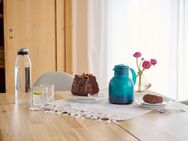 Emsa Isolierkanne Samba, 1 l, zeitloses Design, einfacher Knopfdruck, 24h kalt, 12h warm