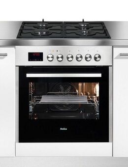 Amica Gasherd-Set EHEG 934 112 E, mit 1-fach-Teleskopauszug, Steam Clean, Ofen mit 11 Programmen und einstufig ausziehbaren Backblechschienen.