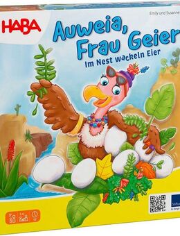 Haba Spiel Auweia, Frau Geier! Im Nest wackeln Eier, Geschicklichkeitsspiel