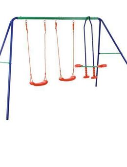 Kinderschaukel Schaukel Gartenschaukel Schaukelgerüst Schaukelgestell 4 Sitzer Set - Wuppertal