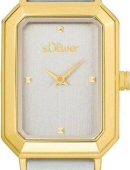 s.Oliver Quarzuhr 2035438, Armbanduhr, Damenuhr, analog, Lederarmband