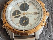 Seiko Panda Vintage Uhr SQ100 - 7T32 - Silber / Gold - Tecklenburg