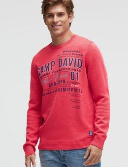 CAMP DAVID Rundhalspullover aus Baumwolle