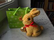 Lindt Hase Goldhase mit Glöckchen 10 cm Stofftier Plüschtier Osterhase + Lindt Geschenktüte 3,- - Flensburg