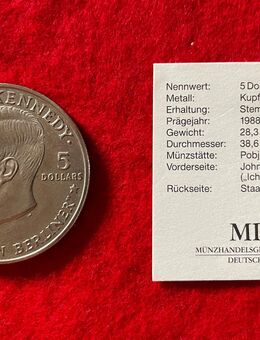 Niue Münze 5 Dollars 1988 John F. Kennedy - Mannheim