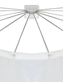 WENKO Duschvorhangspinne, Fixmaß, mit Bohren, verschraubt, Edelstahl, Kunststoff, Edelstahl rostfrei