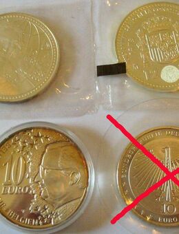 Euro aus Silber Spanien, Belgien, 10 und 12 Euro - Flensburg