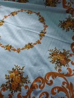 Runde Tischdecke m.Blumen,weiß, pflegeleicht, Durchm. 156 cm, - Leipzig Ost