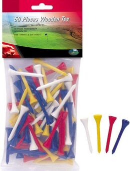 L.A. Sports Golftee Holz-Tees 70 mm lang in verschiedenen Farben (500 Stück), Bruchfest, ideale Höhe für optimale Ballposition