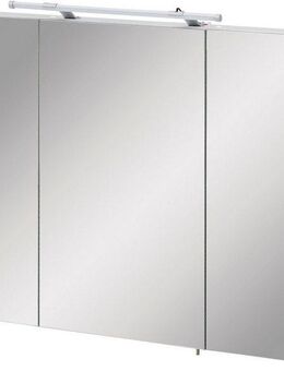 Schildmeyer Spiegelschrank Dorina, mit höhenverstellbaren Glasböden Breite 90 cm, 3-türig, LED-Beleuchtung, Schalter-/Steckdosenbox