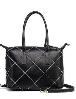 COLLEZIONE ALESSANDRO Schultertasche Patches, handwerklich gefertigt mit Kontrastnaht