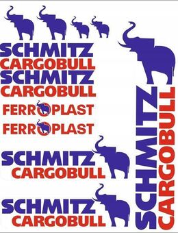 Schmitz Cargobull AUFKLEBER FERRORPLAST ANHÄNGER Kühlanhänger TIR MAN IVECO DAF Actros MAN Mercedes Set 34251 - Wuppertal