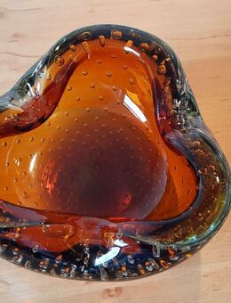 Eleganter Murano-Glas-Aschenbecher mit Blasenmuster – Vintage - Norderstedt