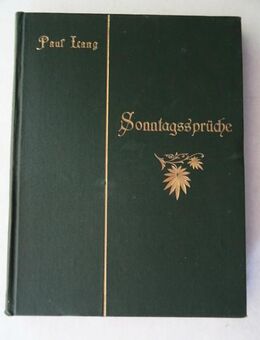 Lang, Paul. Sonntagssprüche. 1899, Stadtpfarrer in Maulbronn, Ludwigsburg, Urach - Königsbach-Stein
