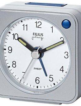 FILIUS zeitdesign Quarzwecker Reisewecker, Schlafzimmer, Snooze, Beleuchtung, schleichende Sekunde