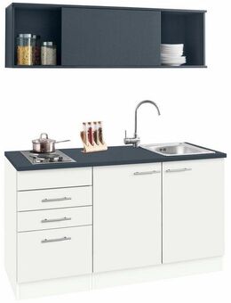 OPTIFIT Pantryküche Mini, Breite 150 cm, mit Kochfeld und Einbau-Spülbecken