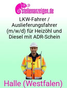 LKW-Fahrer / Auslieferungsfahrer (m/w/d) für Heizöhl und Diesel mit ADR-Schein - Halle (Westfalen)