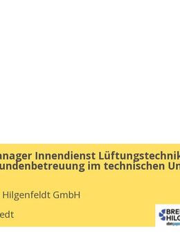 Account Manager Innendienst Lüftungstechnik (m/w/d) - Kundenbetreuung im technischen Umfeld - Norderstedt