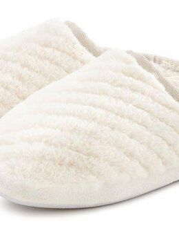Vivance Hausschuh, Pantoffel, Clog, Pantolette aus weichem Textil VEGAN