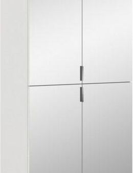 INOSIGN Schuhschrank Trondheim, Höhe 193 cm, 4 Spiegeltüren, 9 Fächer, 7 Einlegeböden inkl. ausziehbarer Kleiderstange, Garderobenschrank, Kleiderschrank
