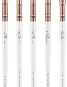 Luvia Cosmetics Kosmetikpinsel-Set, 5 tlg., Nurai-Pinselhaar, vegan und hautfreundlich, verliert keine Haare.