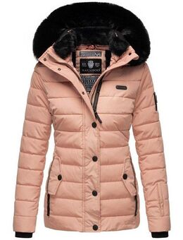 Navahoo Steppjacke Milianaa Edle Winterjacke mit weicher Kunstfell-Kapuze