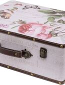 HMF Schatztruhe Vintage Koffer aus Holz Rose 44cm #VKO102-44 in 75217