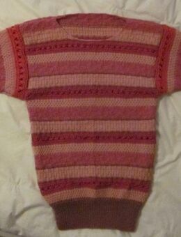 Gr. 34: Pullover, rosa/pink, handgestrickt (Kragen fehlt) - München