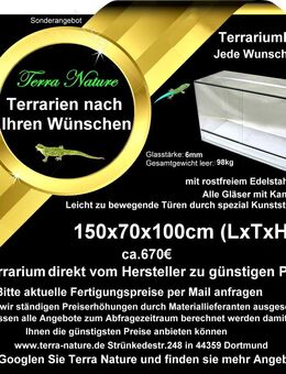 Terrarium 150x70x100cm (LxTxH) Terrariumbau - Dortmund Mengede