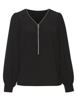 LASCANA Langarmbluse mit Reißverschlussdetail, elegante Damenbluse