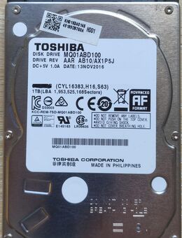Toshiba MQ01ABD100 (1 TB SATA-HDD 2,5") - Oyten