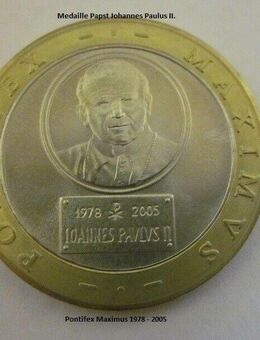 Papst Johannes Paul II. - Pontifex 1978-2005 - Medaille - gut erhalten- - Mahlberg