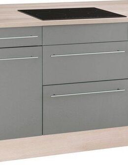 OPTIFIT Kücheninsel Bern, Stellbreite 160x95 cm mit höhenverstellbaren Füßen, mit Metallgriffen