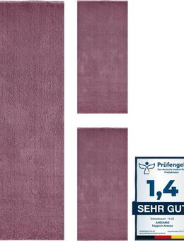 Andiamo Bettumrandung Arezzo, Höhe 16 mm, (1-tlg), Uni Farben, weicher Flor, waschbar, ideal im Wohnzimmer & Schlafzimmer